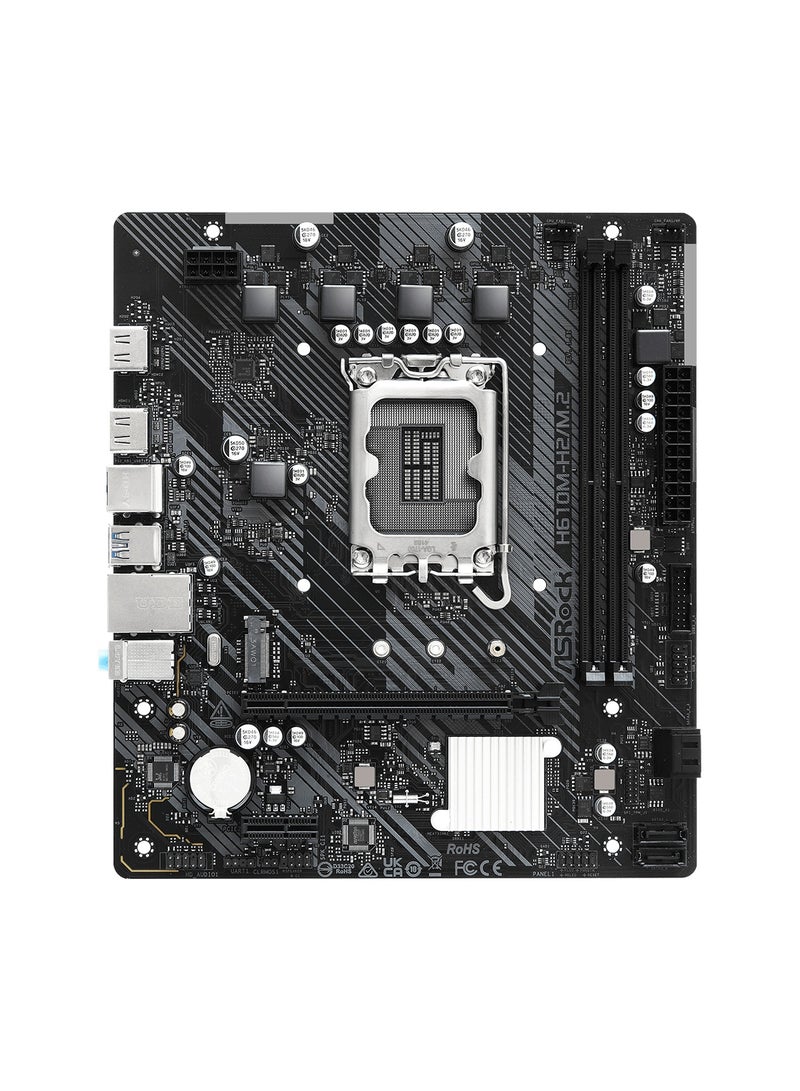 ASRock H610M-H2/M.2 Micro ATX Motherboard for Intel 14th Gen, Dual Channel DDR4, 2x HDMI - Image 2