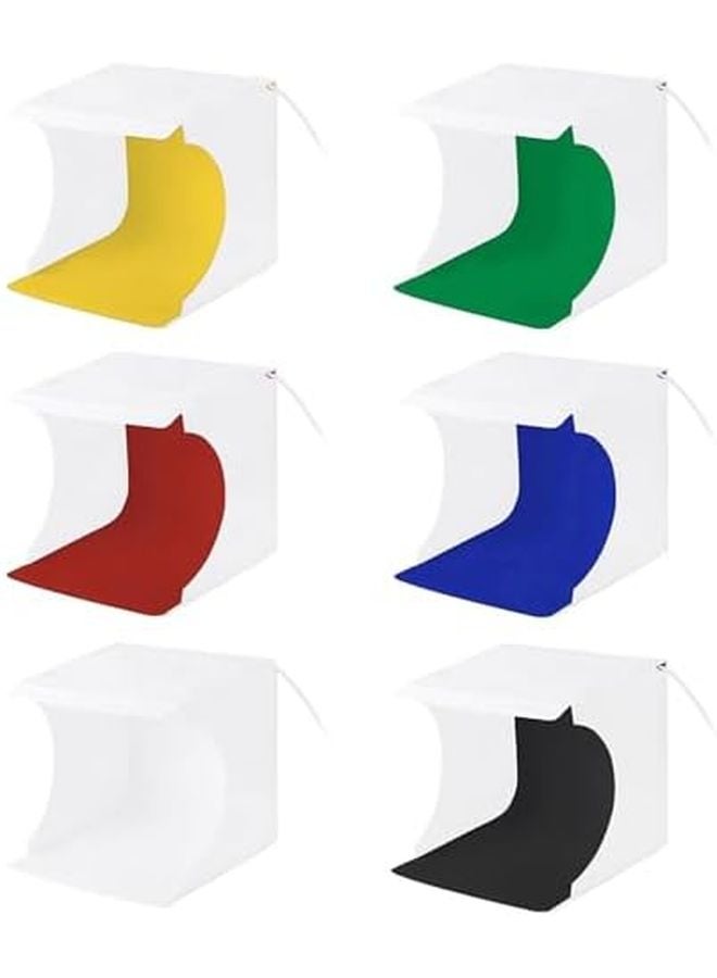 Mini Photo Studio Light Box 20cm Adjustable Brightness PVC With 3 Color LED Lights - Image 1