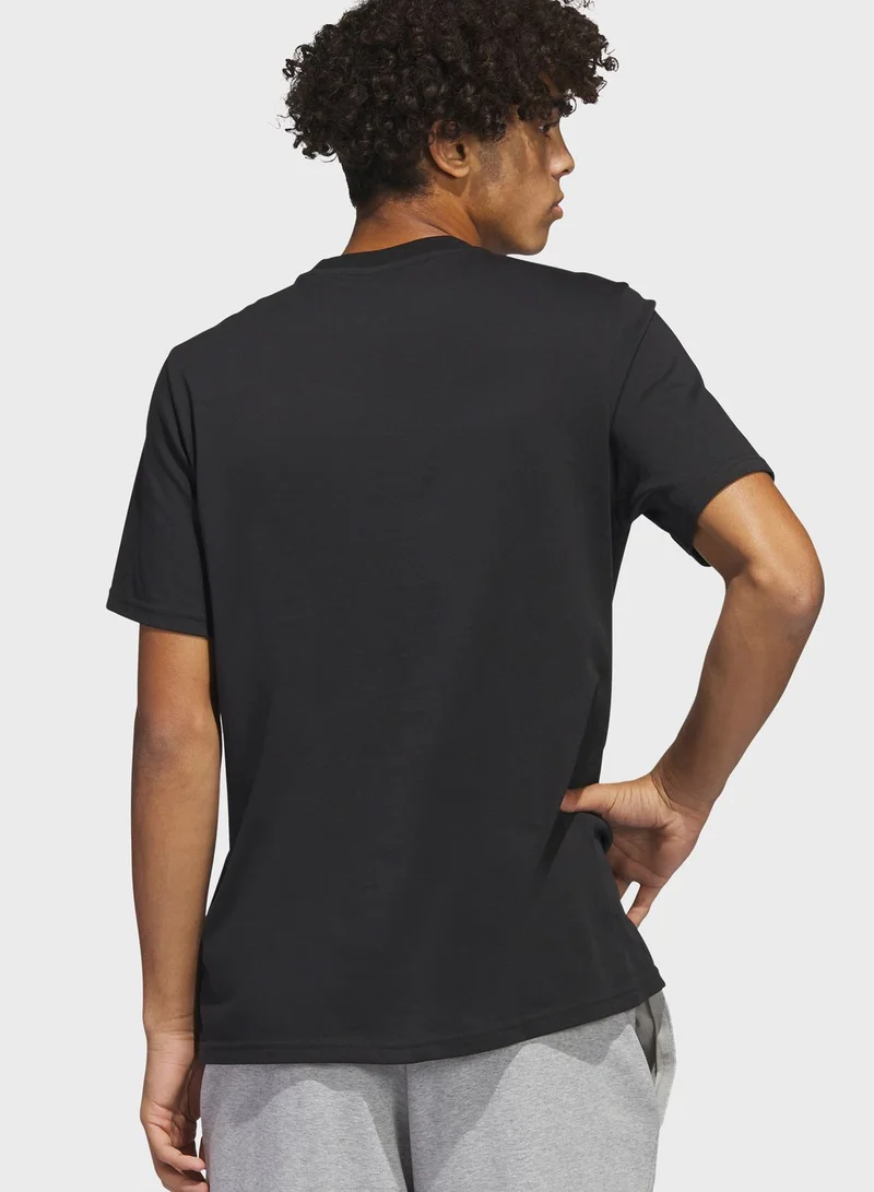 Adidas Logo Pen Fill Graphic T-Shirt