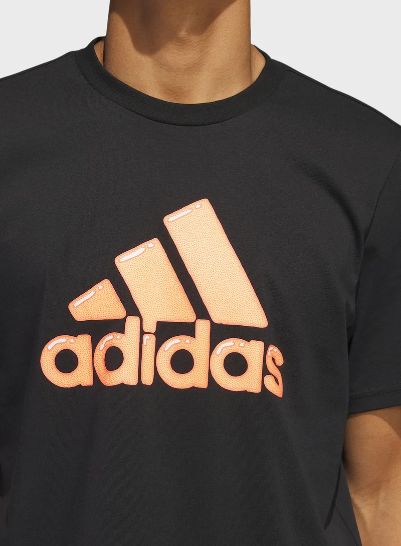Adidas Logo Pen Fill Graphic T-Shirt