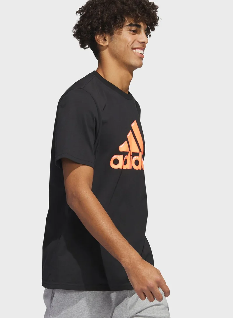 Adidas Logo Pen Fill Graphic T-Shirt