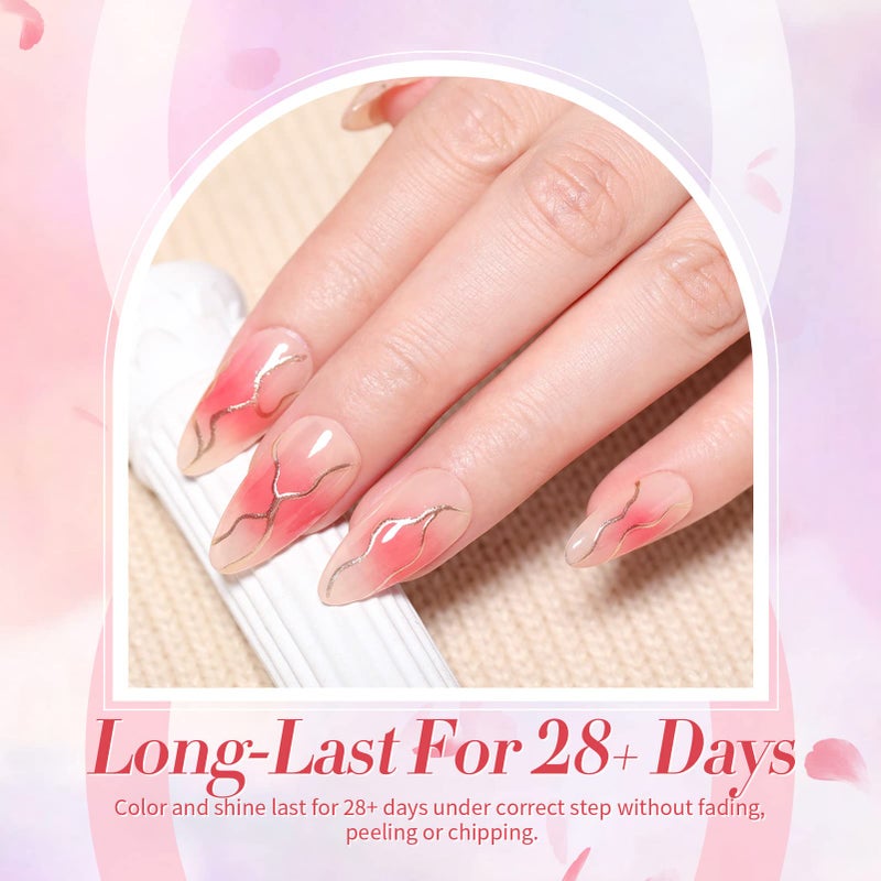 Born Pretty Jelly Nude Pink Gel Nail Polish Sheer Transparent Gel Polish 6Colors Soak Off U v Light Cure Gel Polish Kit for Salon and Nail Art DIY at Home - Image 5