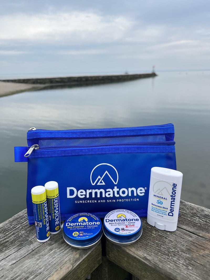 Dermatone Outdoor Protection Gift Pack | Contains 4 of our Sunscreen, Skin Protection Products | Classic Tin, Z-Cote, Mineral Sunscreen Stick & 2 Medicated Lip Balms - Image 3