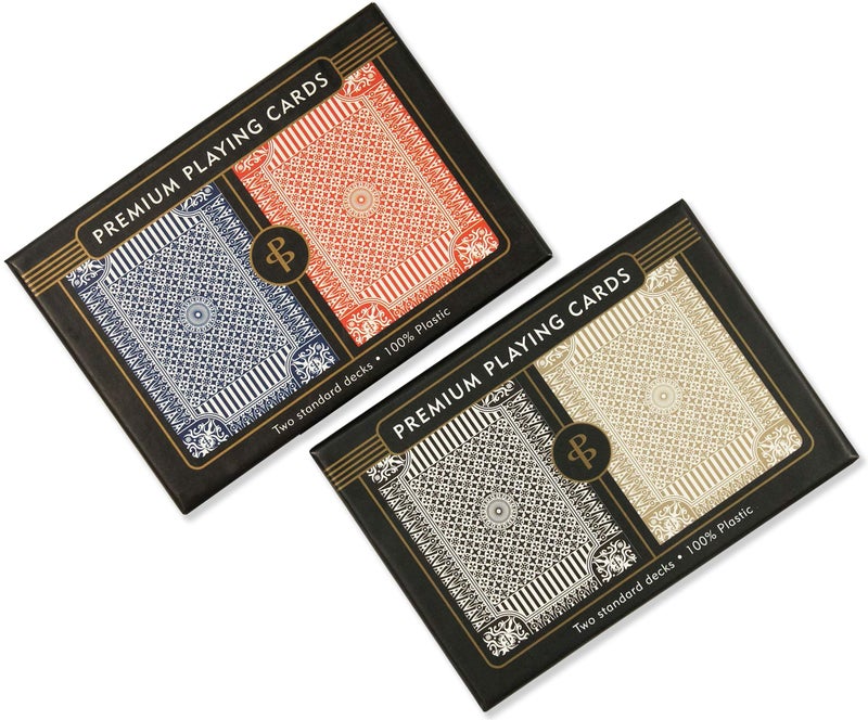Peter Pauper Press PETER PAUPER PRESS 100% Plastic Playing Cards Value Pack (4 Decks)  - Image 1