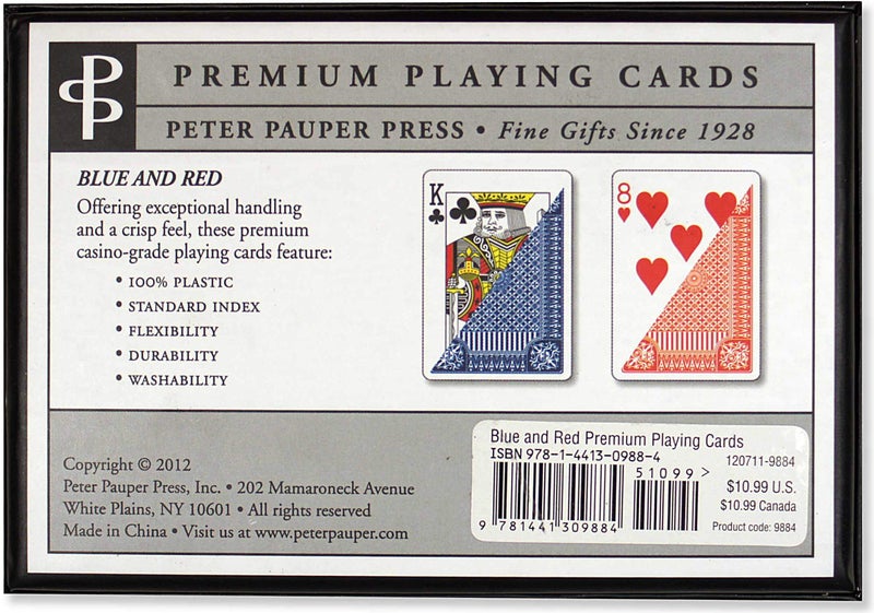 Peter Pauper Press PETER PAUPER PRESS 100% Plastic Playing Cards Value Pack (4 Decks)  - Image 3