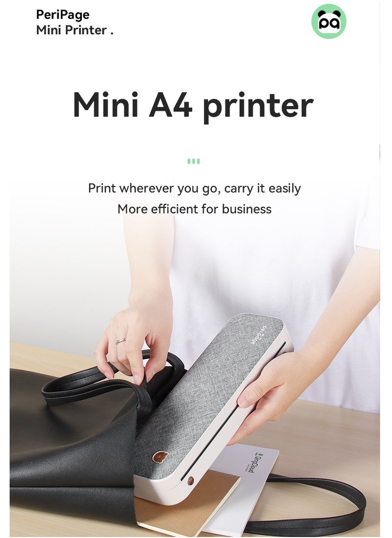 PeriPage PeriPage A40 Thermal Portable A4 Printer, Supports 8.26"x11.69" US Letter, Wireless Inkless Bluetooth Mobile Travel Printer, Compatible with Android and iOS, Prints Documents, Tattoo Paper, Photos  - Image 2