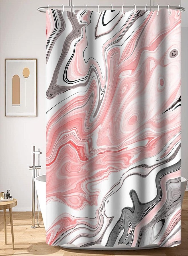 Umpoo Marble Shower Curtain - Unique Pink and Grey Smooth Marble Modern Minimalist Bathtub Shower Curtain for Bathroom Decor - Waterproof, Texture, Washable Fabric - 48x72 Inch - Image 1