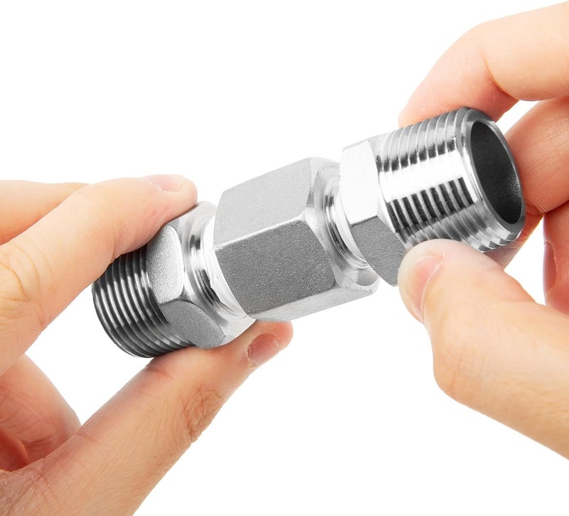 Royal Apex Pack of 2 Chrome-Plated Galvanized Reducer – Male to Female Thread Bushing, Hex Connector Adapter with Teflon Tape for Hose & Pipe Fittings (3/4 inch X 1/2 inch - Image 4