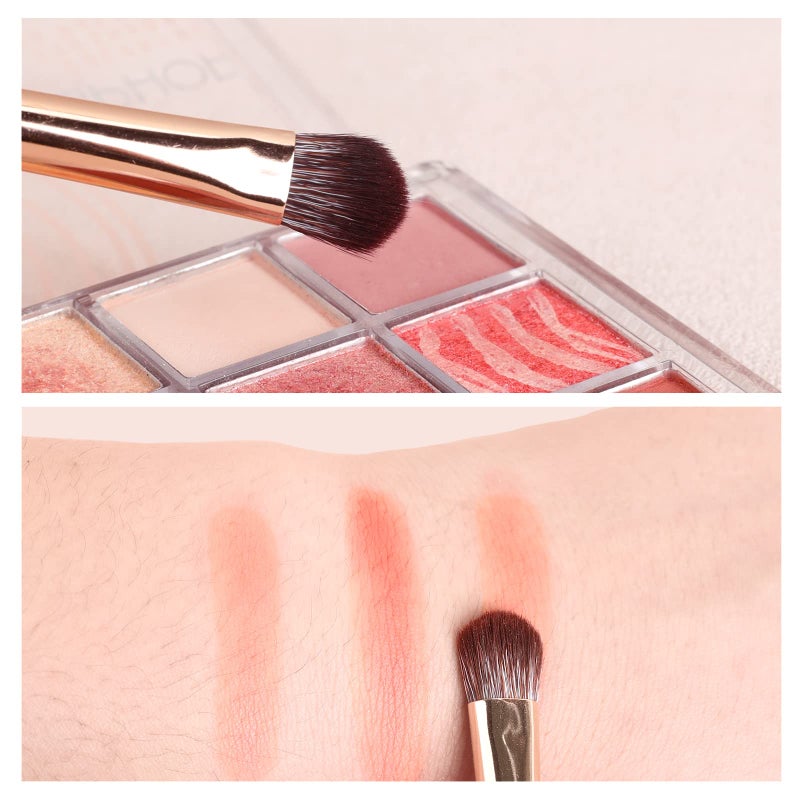 MSQ Make Up Brushes 10Pcs Makeup Brush Set Foundation Brush Blending Brush (Pink) - Image 5