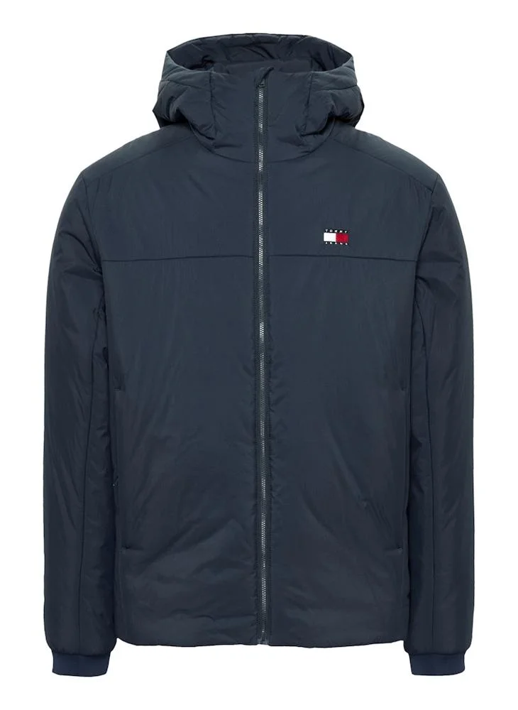تومي جينز Logo Zip Through Jacket