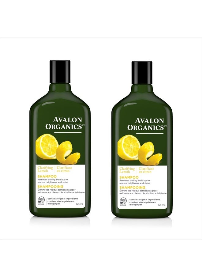 Avalon Organics - Clarifying Lemon Shampoo, 11 oz. (Pack of 2) - Image 1