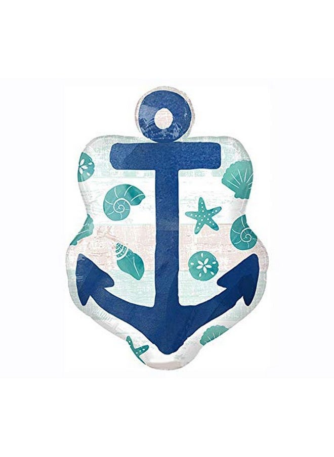 Artisan Owl - Sea Sand Sun Anchor 30" Foil Party Balloon By Anagram - Image 1
