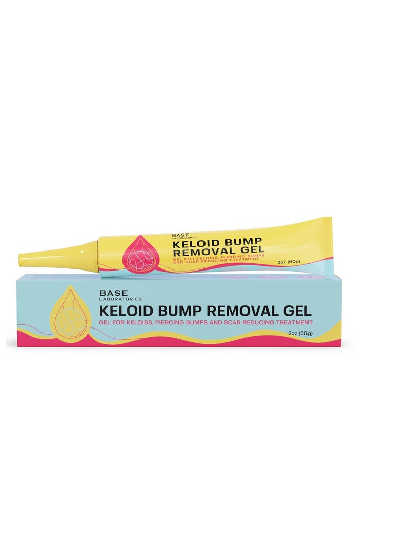 BASE LABORATORIES BASE LABORATORIES Keloid Bump Removal Gel | Natural Piercing Bump Treatment & Keloid Scar Gel | Keloid Scar Removal for All Scars, Keloids & Piercing Bumps | Soothing Piercing Aftercare Gel | 2 oz - Image 1