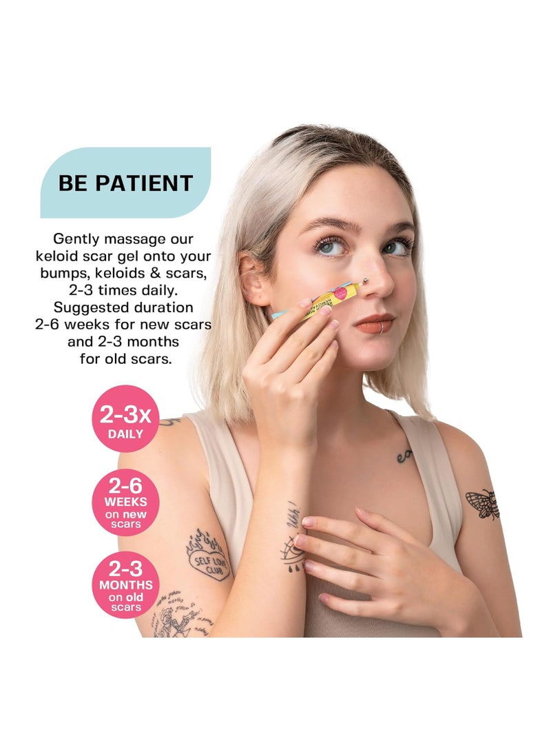 BASE LABORATORIES BASE LABORATORIES Keloid Bump Removal Gel | Natural Piercing Bump Treatment & Keloid Scar Gel | Keloid Scar Removal for All Scars, Keloids & Piercing Bumps | Soothing Piercing Aftercare Gel | 2 oz - Image 4