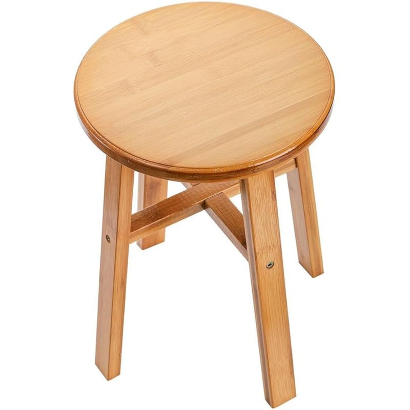 Blue Tick Blue Tick Wooden Small Short Stool for Kids Shoe Changing Home Bathroom Bedside 9 inch 6 Month Warranty - Image 1