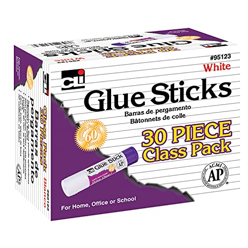 Charles Leonard Glue Sticks, AP Certified Non-Toxic, 0.28 Ounce, White, 30-Pack (95123) - Image 3