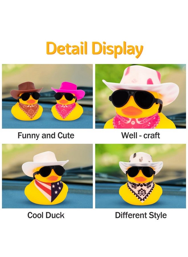 wonuu Rubber Duck Car Ornaments Yellow Duck Car Dashboard Decorations With Propeller Helmet For Christmas Decor And Home Decorations For Adults Y_Pink Scarf_Pink - Image 2