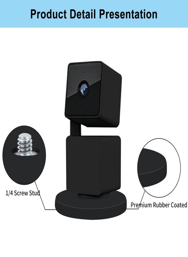 OYOCAM Magnetic Camera Mount Magnetic Mount Base Stand with Rubber Coated Base Holder, 1/4 inch Thread Compatible with WYZE Cam Pan V3/V2/V4 for Metal Surface (Not Included Cam) - Image 5