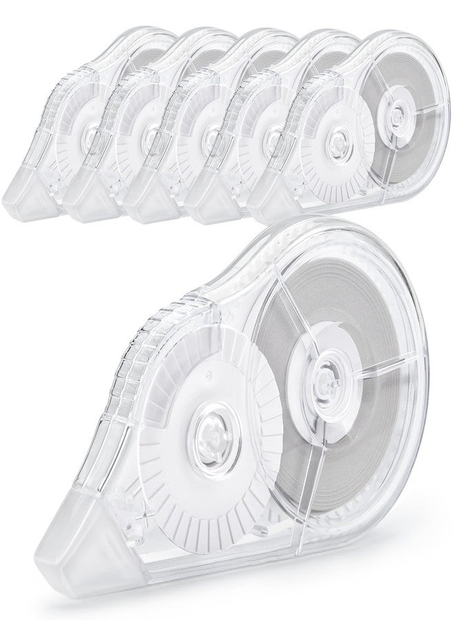 JEFURE 6 Pcs Correction Tape, 98.43 Ft White Wrong Out Tear-Resistant Bulk, Instant Corrections Easy To Use Applicator for School, Office, Note Taking, Journal (Tape Width 0.2 in，Clear) - Image 1