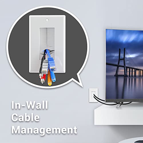 Iwillink Brush Wall Plate (10 Pack), Cable Pass Through Insert for Wires, Single Gang Cable Access Strap, Wall Socket for HDTV, Home Theater Systems - Image 5