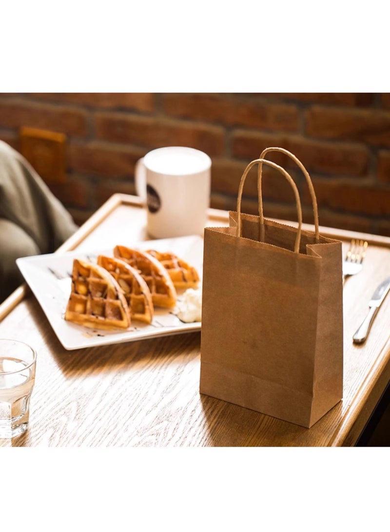 12 قطعة من أكياس ورق الكرافت لتغليف الهدايا ذات القاعدة المسطحة ذات القدرة القوية على التحمل أكياس هدايا رمضان والعيد - Image 4