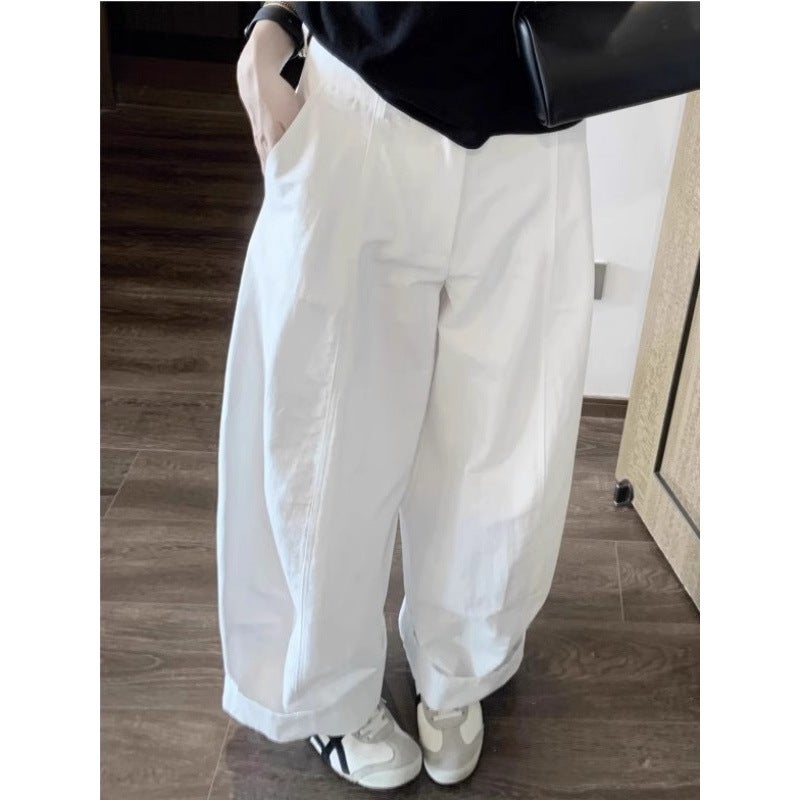 Trendy White Cargo Wide-Leg Pants For Summer, Loose And Casual Style By Yamamoto For Women - Image 2