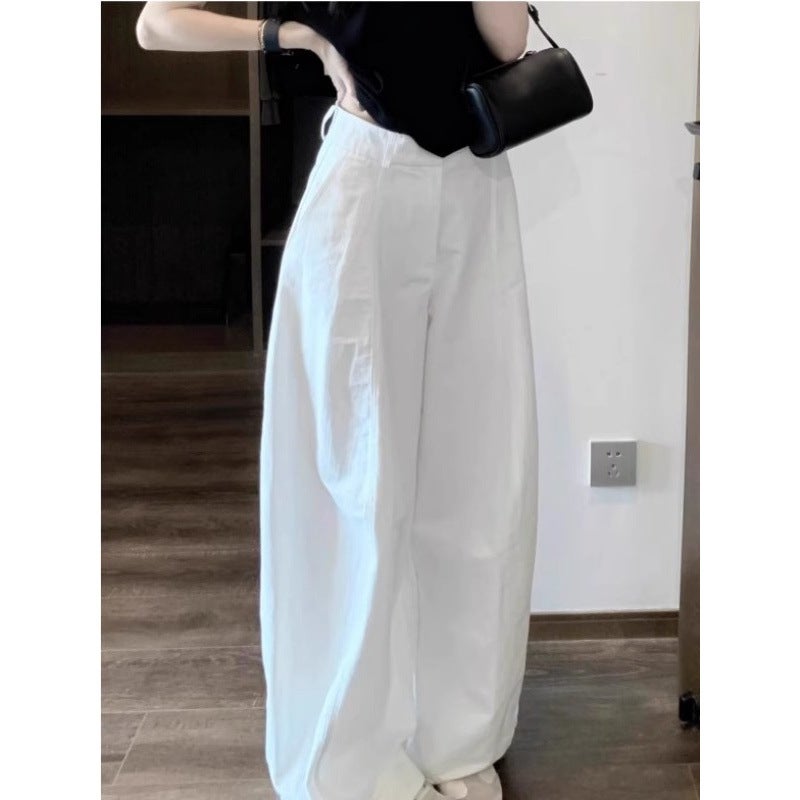 Trendy White Cargo Wide-Leg Pants For Summer, Loose And Casual Style By Yamamoto For Women - Image 4