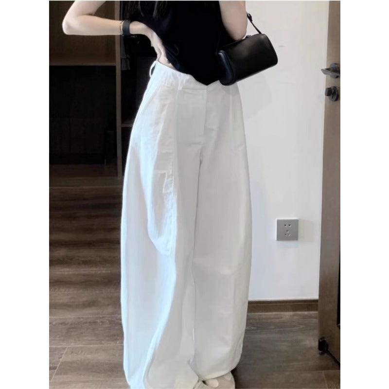 Trendy White Cargo Wide-Leg Pants For Summer, Loose And Casual Style By Yamamoto For Women - Image 5