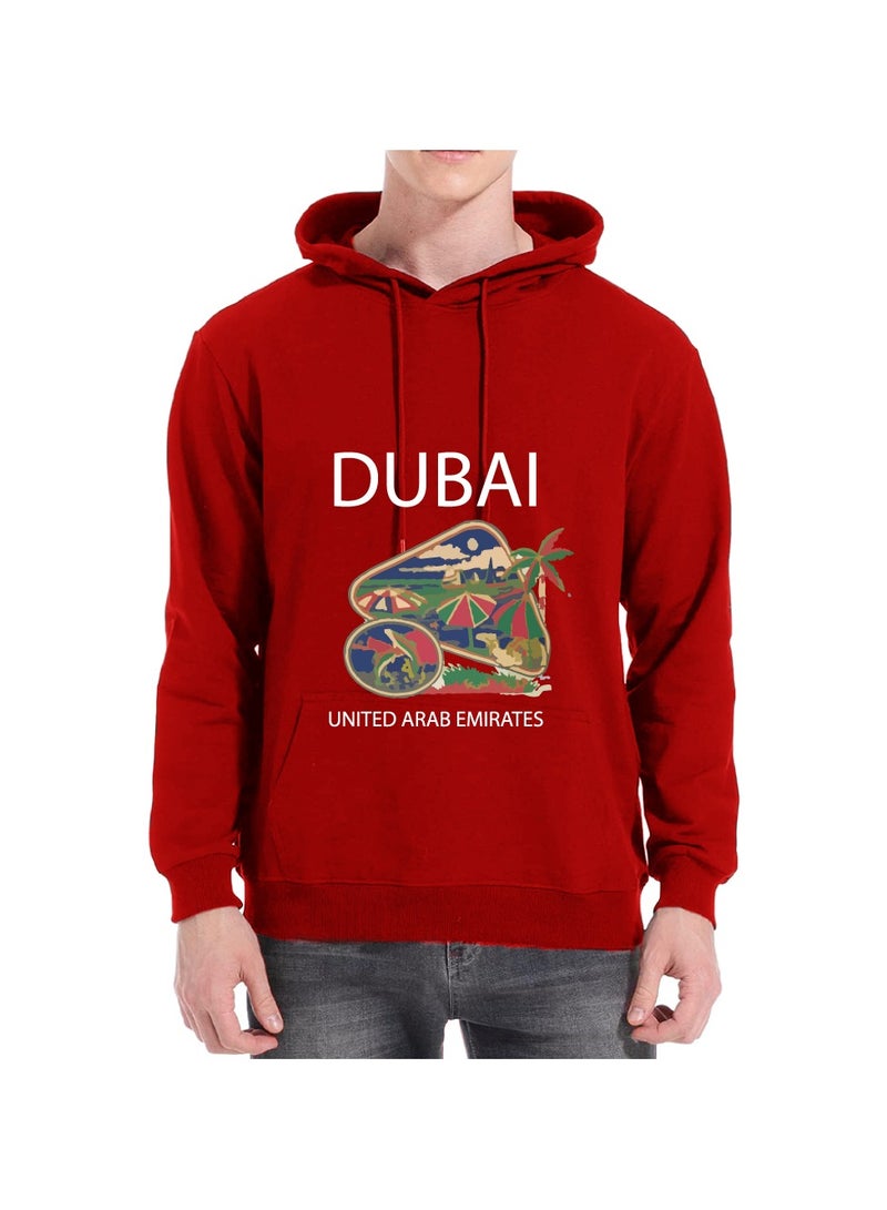 Dubai Skyline Hoodie - Soft Cotton Pullover - Casual Fashion Hoodie for Men and Women - Long Sleeve with Drawstring and Pockets - Perfect for Travel - Image 1