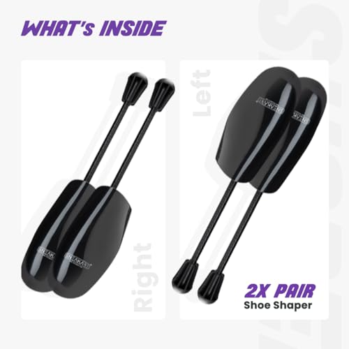 SNEAKARE Anti Rust Spring Shoe Shaper for Men (2 Pairs) - Shoe Tree + Stretcher - Men's Shoes Accessories - Works for All Types of Sneakers & Other Shoes - Image 4