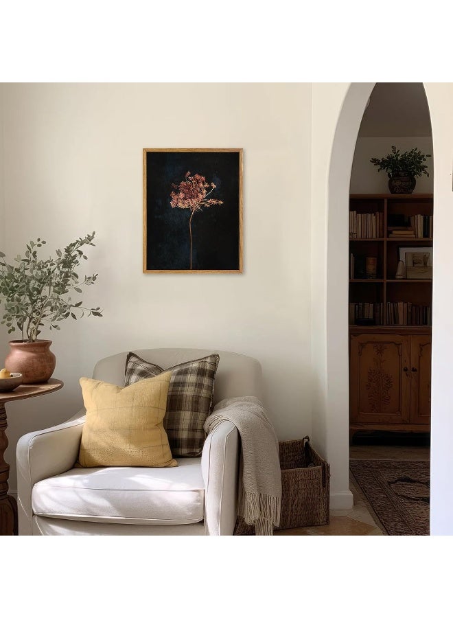 KBKBART Framed Vintage Wall Art Prints, Retro Moody Floral Botanical Canvas Painting - Image 5