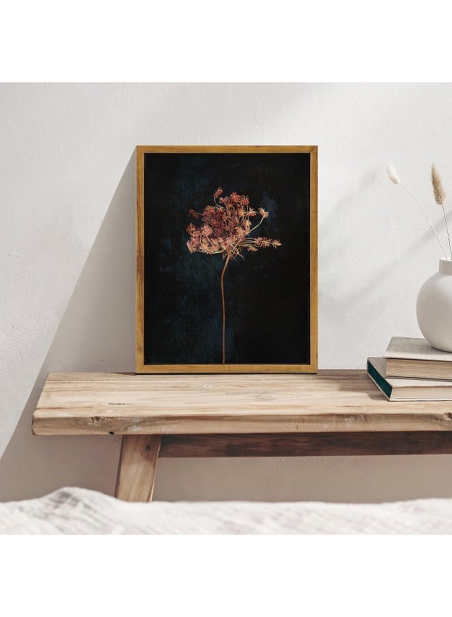 KBKBART Framed Vintage Wall Art Prints, Retro Moody Floral Botanical Canvas Painting - Image 3