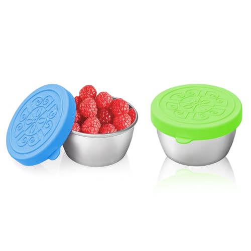 TecoKart® 40ml Salad Dressing Containers – 2Pcs Reusable Small Steel Box with Lid, Leakproof Chutney Box for Tiffin, Ideal for Travel, Picnic, Office & Kids Lunchbox Use - Image 1