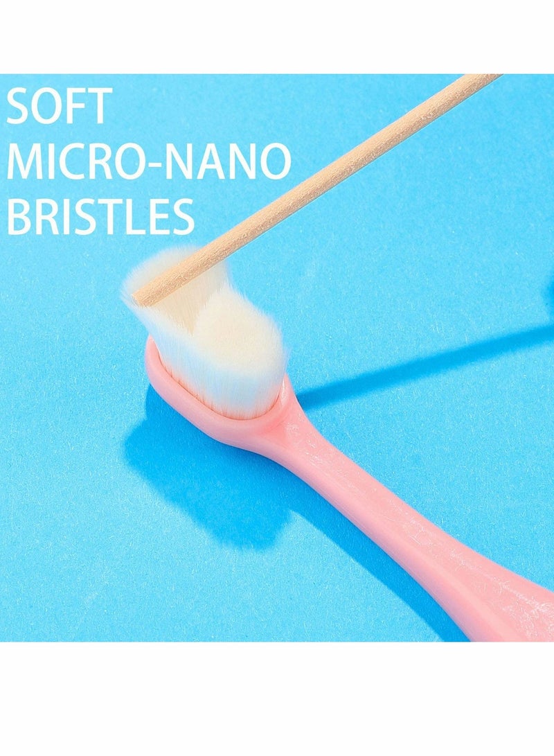 Excefore فرشاة أسنان للأطفال، 4 قطع فرشاة نانو فائقة النعومة للأطفال الصغار والأطفال - Image 3