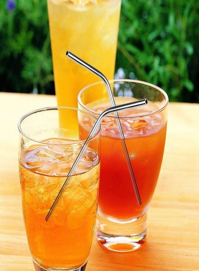 HOUSE HATCH 2pcs Reusable Stainless Steel Drinking Straws with 1 Cleaner Brush Kits - Image 5