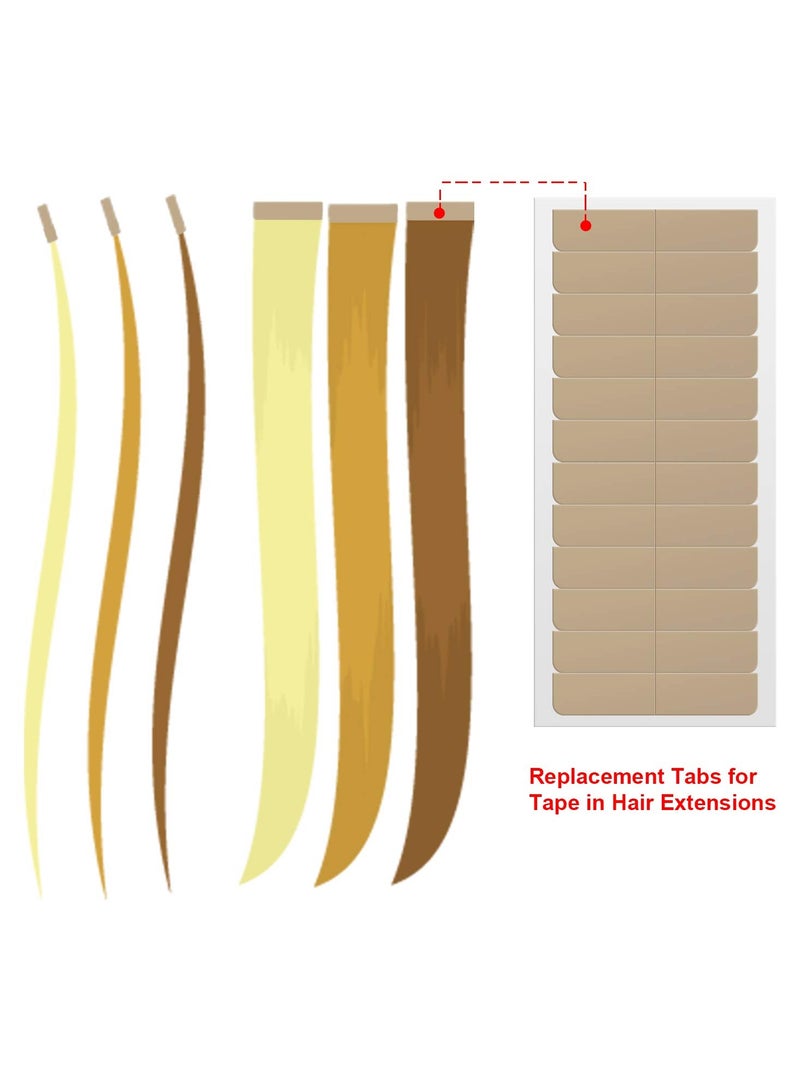 Zikra 180Pcs Hair Extension Tape Labels, Replacement Tape Adhesive Double Sided Extension Tape for Hair Extension Wig Supplies, (Nude Color, 4 x 0.8 cm) - Image 4