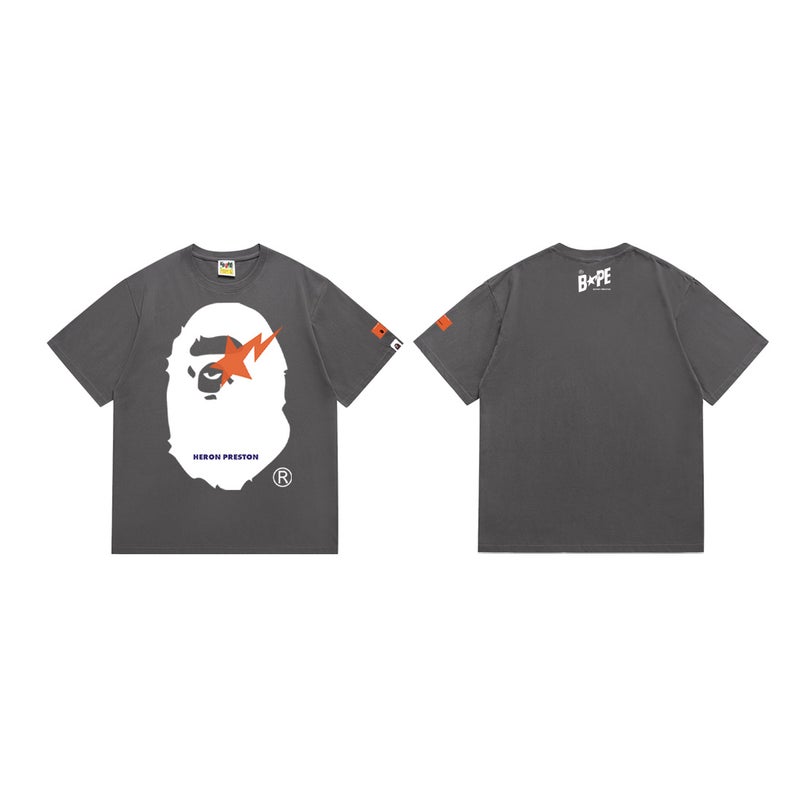 BAPE 2026 Summer BAPE T-Shirt with Monkey Head Camouflage - Unisex Short Sleeve Round Neck Tee - Image 1