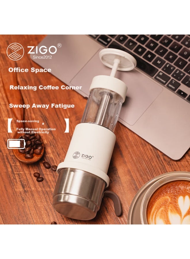 Zigo Portable Hand-pressed Coffee Maker For Camping, Travel, And Outdoor Activities - Image 2