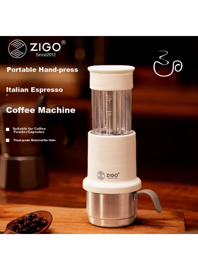 Zigo Portable Hand-pressed Coffee Maker For Camping, Travel, And Outdoor Activities - Image 1