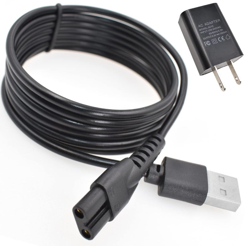 Charger Fit for Manscaped Lawn Mower 3020 Electric Groin Hair Trimmer Replacement Charging Cable Power Cord AdapterWall AdatperUSB Cable