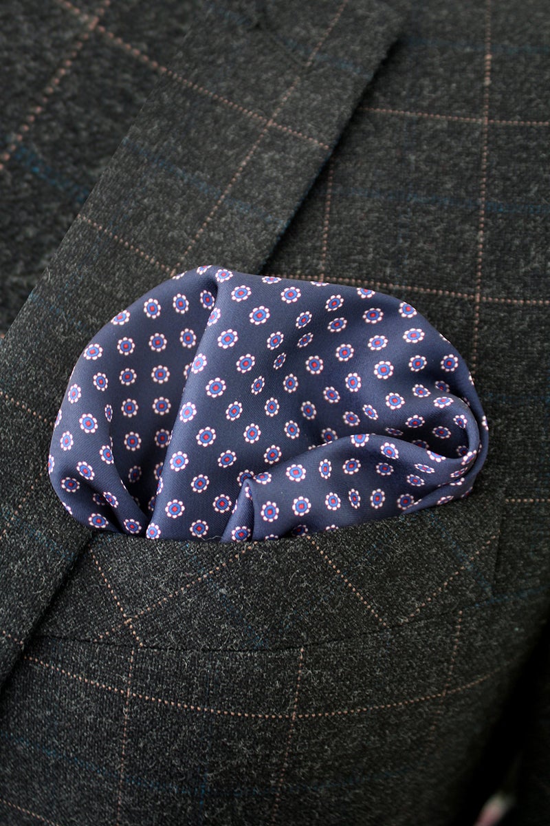 JEMYGINS 6PCS Red Yellow Pink Blue Silk Pocket Squares for Men Handkerchief Hanky Set (1) - Image 2