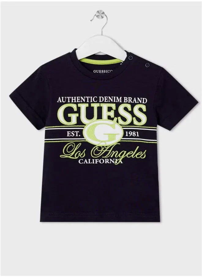 GUESS Kids Logo Crew Neck T-Shirt