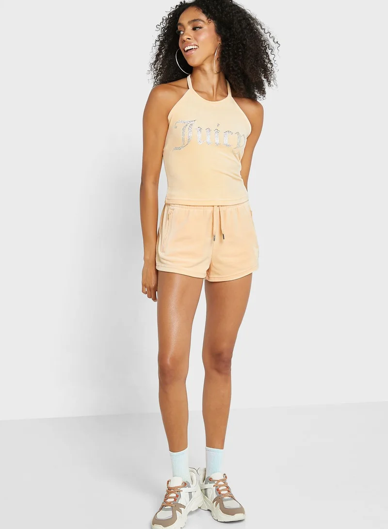 Juicy Couture Logo High Waist Shorts