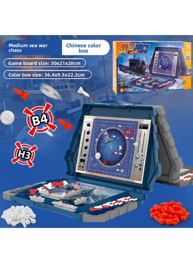 Cross-border Puzzle Children's Naval Warfare Warship Chess Strategy Game Toy Aviation Battle Interactive Chess Parent-child Two-person Table Game