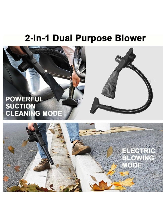 Chase Up Leaf Blower Cordless 17000Rpm Electric Wireless Leaf Blower with Charger 2 Battery Handheld 2-in-1 Leaf Blower & Vacuum Battery Powered Lawn Sweeper Portable Compact Blower for Lawn Yard Car Dust Blow - Image 3