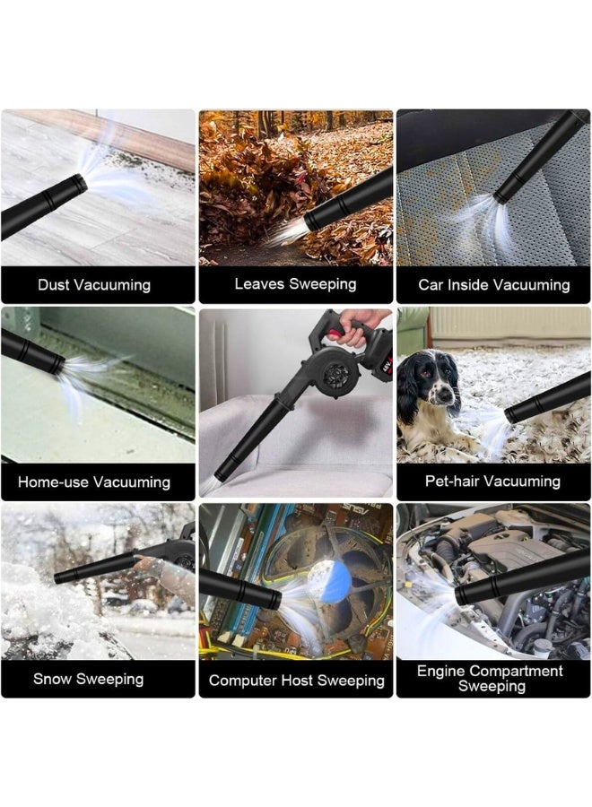 Chase Up Leaf Blower Cordless 17000Rpm Electric Wireless Leaf Blower with Charger 2 Battery Handheld 2-in-1 Leaf Blower & Vacuum Battery Powered Lawn Sweeper Portable Compact Blower for Lawn Yard Car Dust Blow - Image 4