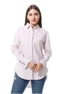 Long Sleeve Striped Oxford Chemise