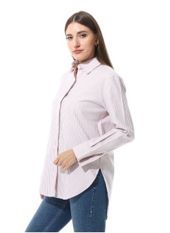 Andora Long Sleeve Striped Oxford Chemise  - Image 2
