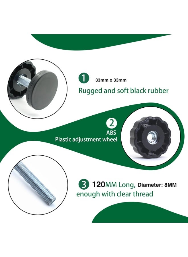 Vmaisi 8MM Pressure Gates Threaded Spindle Rods, Baby Gates Accessory Screw Bolts Kit Fit for All Pressure Mounted Walk Thru Gates 4 Pack - Image 4