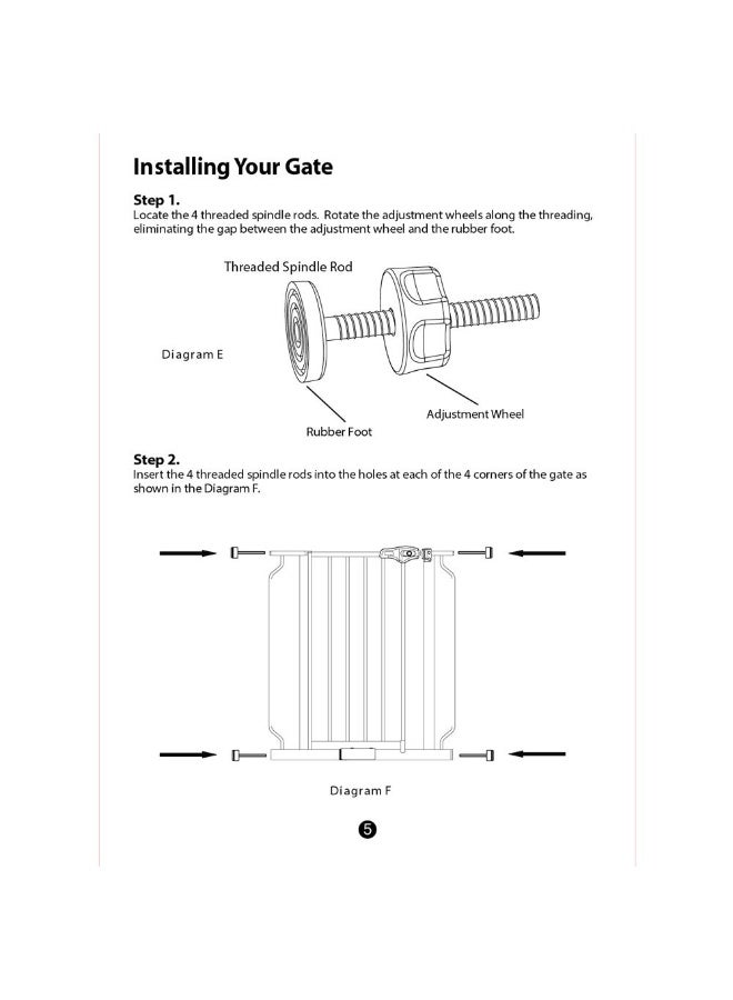 Vmaisi 8MM Pressure Gates Threaded Spindle Rods, Baby Gates Accessory Screw Bolts Kit Fit for All Pressure Mounted Walk Thru Gates 4 Pack - Image 3